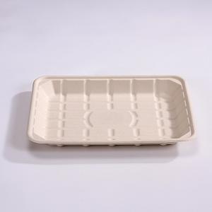 Quality Disposable Biodegradable Sugarcane Bagasse Tray Recycled Paper Food Tray wholesale
