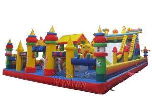 Quality Giant Tiger Commercial Inflatable Bouncer And Slide For Children 18x10m wholesale