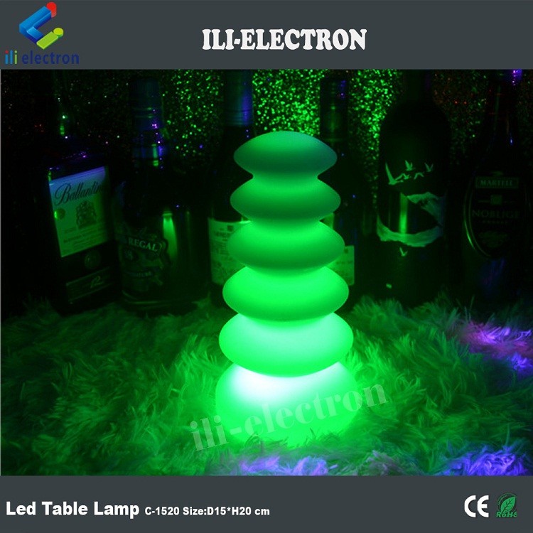 16 colors changing plastic led table lamps