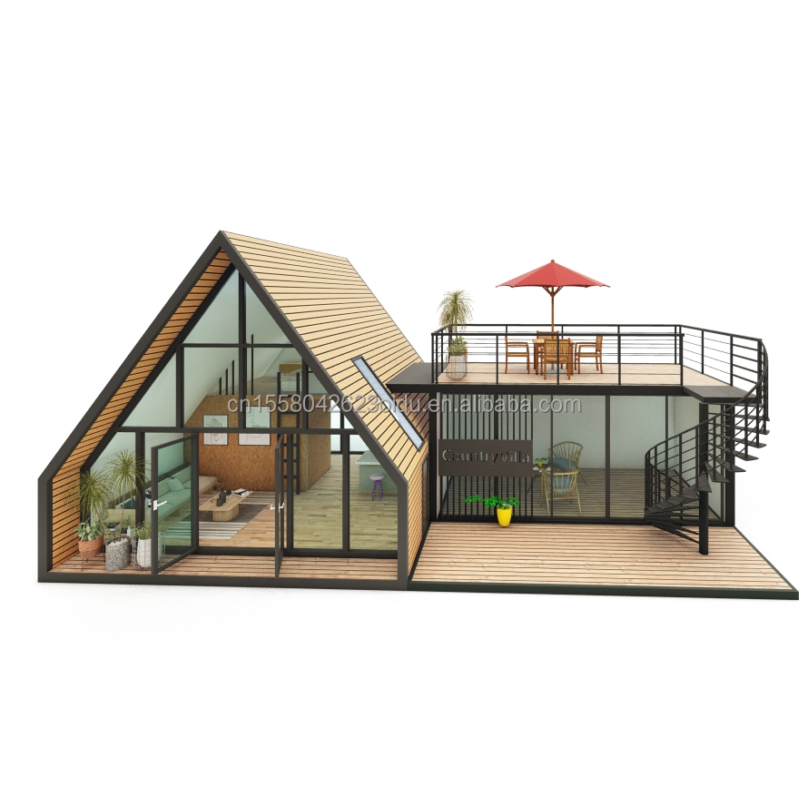 Galvanized Steel Square Tubes Main Structure 40ft Container Homes for Hotel and Carport Application