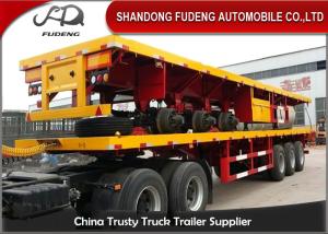 Quality Heavy duty suspension 40ft flatbed container trailers carry 40Tons Containers wholesale