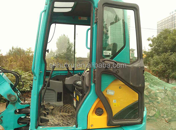 Japan quality used excavator Kubota 155 small 5.5 ton mini second hand crawler excavator with blade and breaker line
