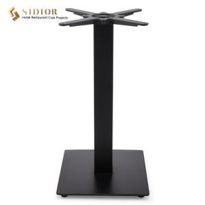 Quality SGS Hotel Black Metal Dining Table Base 39cm Stainless Steel Pedestal Table Base wholesale