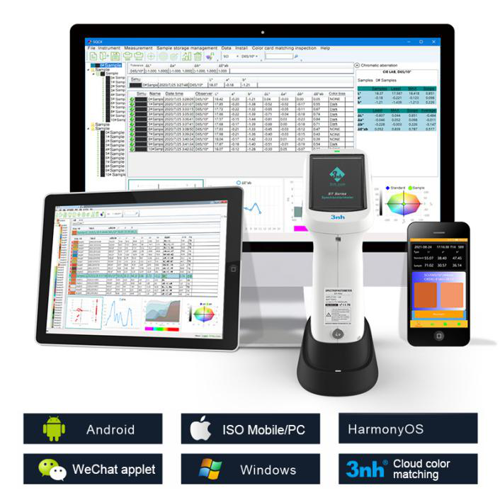 High End Handheld Color Spectrophotometer ST2222 With Five Apertures