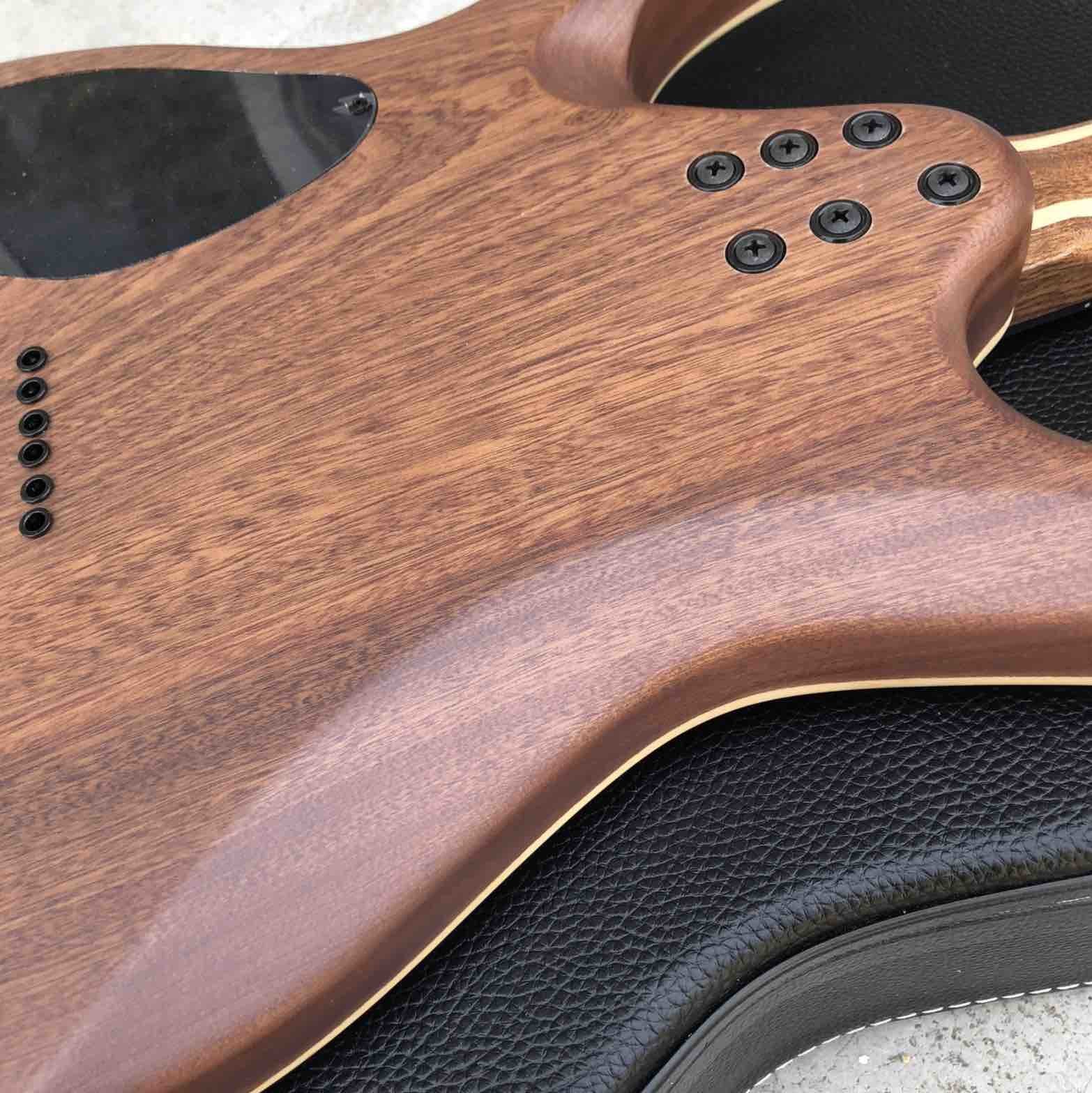 Factory Ebony Fingerboard Solid Wood Black Burst Maple Top 6 Strings Electric Guitar