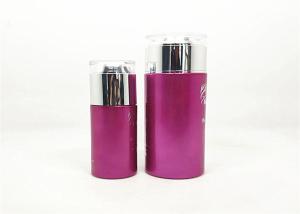 Quality Customized Pink Glass Lotion Jars , Luxury Empty Lotion Bottle With Plastic Lid wholesale