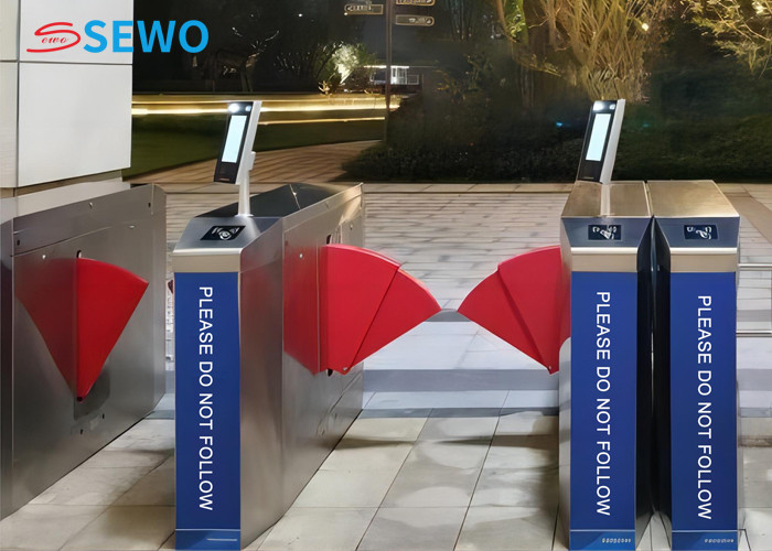 Automatic Widened Passageway Flap Turnstile Gate For Community Pedestrian Access Control