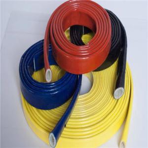 Quality Heat Resistant Silicone Rubber Fiberglass Sleeving High Temperature Fire Sleeves wholesale