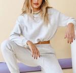 100 Cotton Blank Oversized Sweatshirts Long Sleeve Sweatshirt Crop Top Women