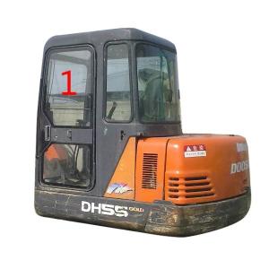 Quality Left Side DAEWOO DH55 Volvo Excavator Windshield 5mm Thick wholesale