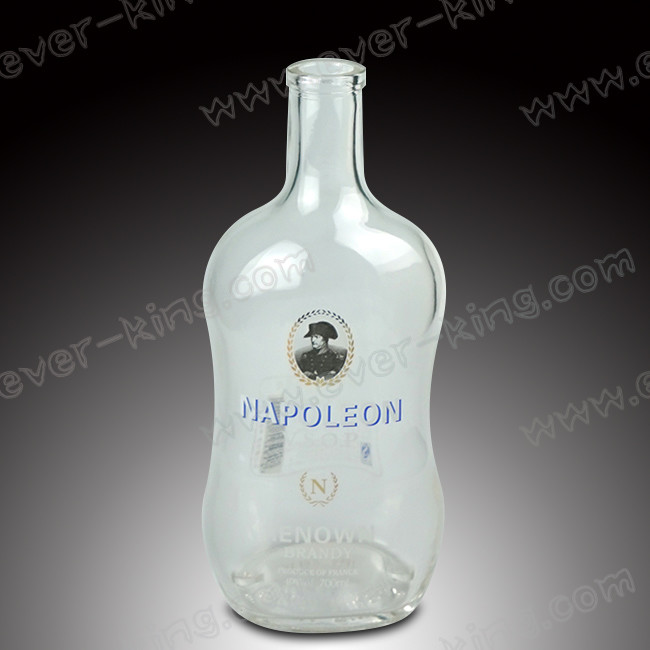 750 ML Crystal White Flint Alcohol Drinking Bottle