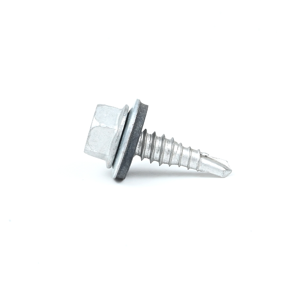 1/4x7/8'' Stainless Steel Zinc Alloy Coated Hex Flange Purlin Screws for Building Envelope System