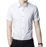 Formal Men's Short Sleeve Business Shirt Solid Color Office Tops Button Down OEM