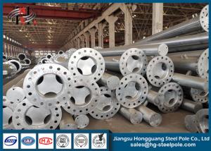 Quality Electrical Transmission Line Steel Tubular Pole With Anchor Bolt Q420 wholesale