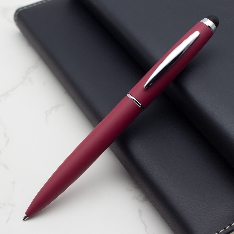 Business Office Stationery Custom Multi Color Metal Rubber Ballpoint Pen for Purposes