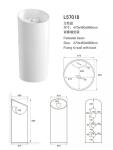 White Cylinder Pedestal Bathroom Sinks , Porcelain Pedestal Sink Depth 120mm