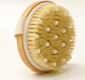 Quality Natural Bristles Cellulite Exfoliating Body Smoother Dry Skin Bath Brush wholesale