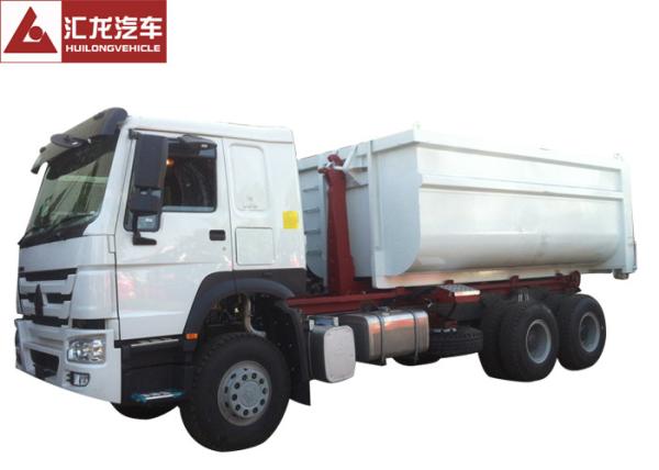 Palfinger Hook Lift Rubbish Compactor Truck , Detachable Waste Disposal Truck 2