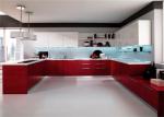 Simple Traditional Mdf Wood Kitchen Cabinets , Pull Out Slider Basket Kitchen