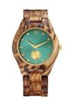 Black 240mm Wooden Mens Wrist Watch 3BAR Wood Grain Watches Japan Movement