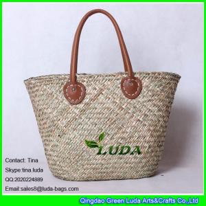 Quality LUDA handwoven seagrass straw beach bag natural straw totes wholesale