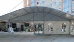 Durable Glass Window Hexagon Dome Tent Convenient White Alumimun Frame