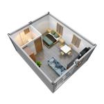 Steel 20ft 2 Bedroom Shipping Container House Anti Rust Prefabricated Homes