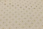 White Cotton Embroidered Lace Fabric 49in Width Breathable Eyelet