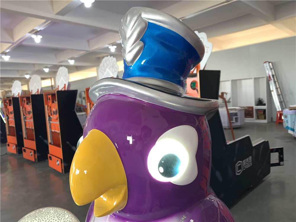Fiber Parrot Motorcycle Kiddie Ride 2 Players With Video Display