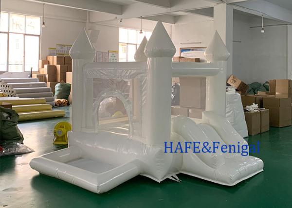 Party Mini Small Pvc Inflatable White/blue/pink Castle Bounce House Support