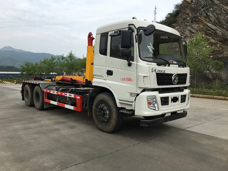 Hydraulic Hook Arm Lifting Compactor 12CBM Mini Garbage Dump Truck with 6 Wheels