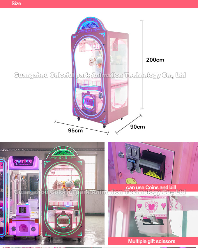Superhero Toy Coin Operated Claw Machine Plastic Packaged Internet App Operation