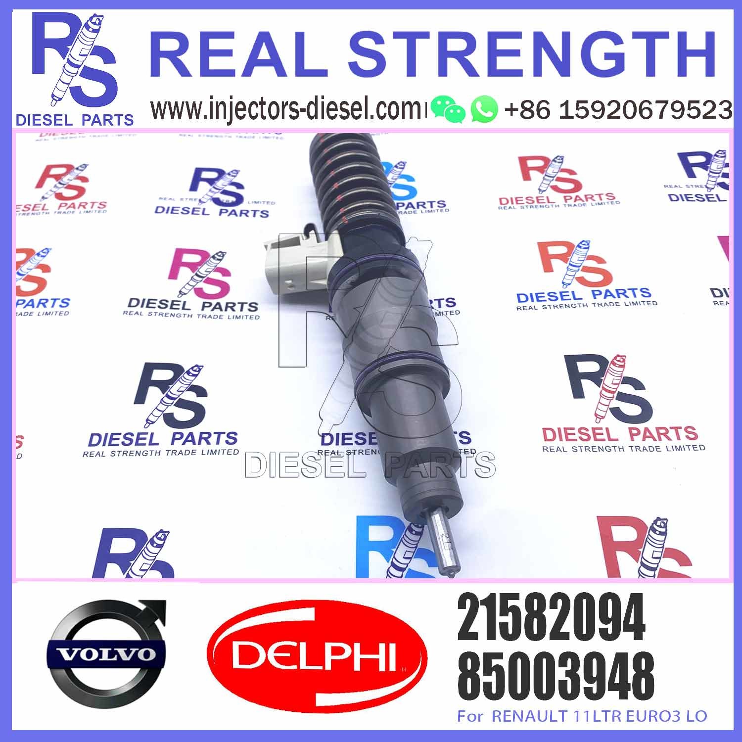 Diesel Fuel Injector 21644596 7421582094 7421644596 21582094 21644596 85003948 BEBE4D35001 For RENAULT 11LTR EURO3 LO