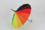 Tower Shape Rainbow Coloured Umbrella , Big Rainbow Outdoor Umbrella 14 Ribs