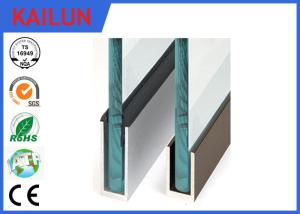Quality Aluminium U Channel For Glass Fence Railing , Anodized Aluminum Glazing Channel wholesale