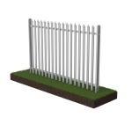 Green Euro Curved Top Palisade Fence Powder Coated 1.2m-3m