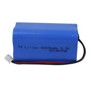 Quality 1000 Cycle UN38.3 10400mAh 3.7V Lion Battery Pack wholesale