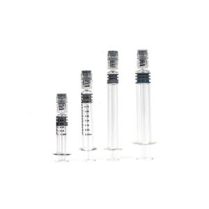 China Luer Lock Glass Syringes with Metal or Plastic Plunger Essential Oil Syringe 0.5ml 1ml 2.25ml 3ml 5ml on sale