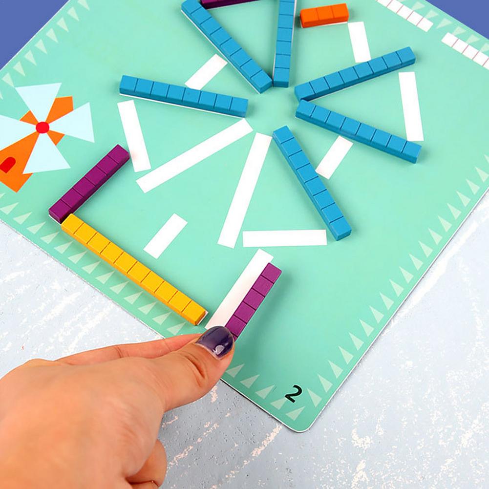 Arithmetic Jigsaw Puzzle Wooden For Child Early Learning Logical Thinking