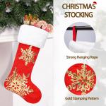 3PC Christmas Stocking,Sequin Hanging Stocking Decorations Christmas Party