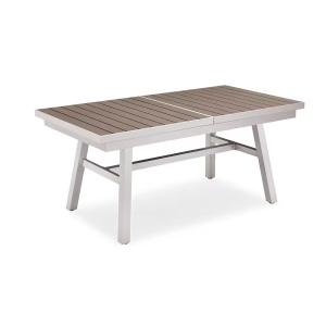 Quality Rectangle PE Rattan Garden Table With Aluminum Alloy Frame wholesale