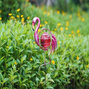 Quality Outdoor Solar Powered Pink Flamingo Solar Garden Statue Lighting wholesale