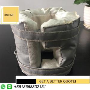 Quality Grey Silicone Fiberglass Flange removable insulation blankets 550 Degrees wholesale