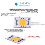 AC 200-240V COB LED Chips DOB 4060 30W 50W For LED Outdoor Light