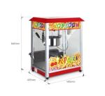Aluminum 8 Oz Commercial Luxury Popcorn Maker Machine 1300W 15.6kg Red
