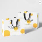 Pantone White Glossy Laminated Paper Bags Thank You Goodie Bags For Business