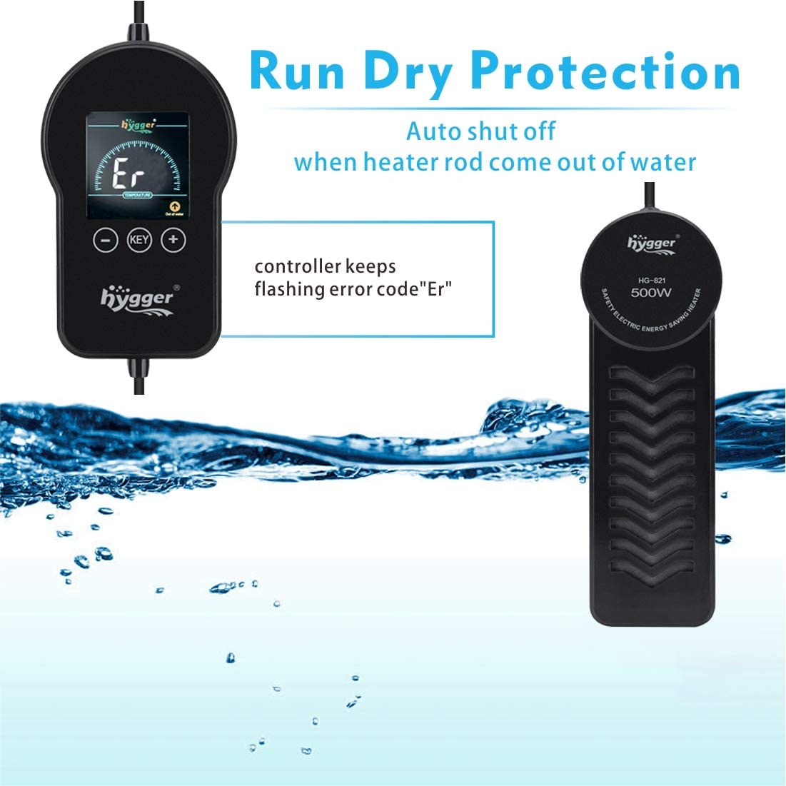 Digital 800W Hygger Aquarium Heater For 180 Gallon Tank