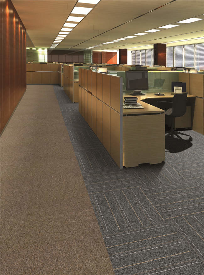 Commercial Carpet Floor Tiles / Residential Carpet Squares 380g / M2 Pile Weight