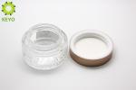 100g Clear Glass Cream Jars Thick Bottom Wide Mouth Type With Golden Plastic Cap