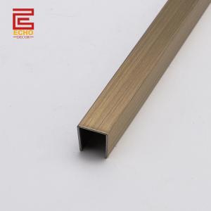Quality Metal U Channel Tile Trim Molding Flexible Tile Edge Trim For Countertop Edges wholesale
